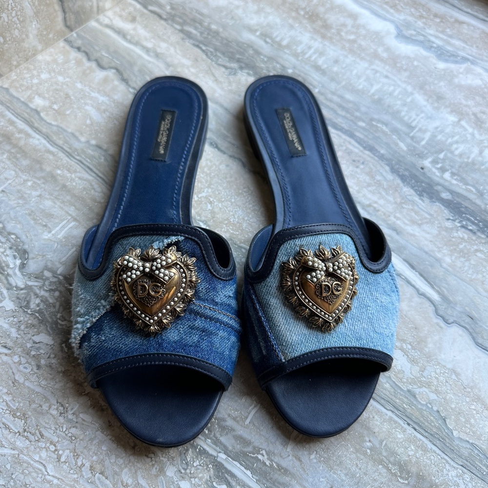 Sold out Dolce and Gabbana denim slides 39.5